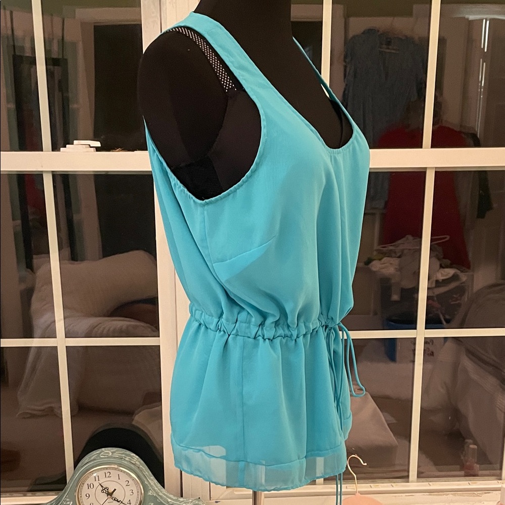 Worthington 
Elegant Turquoise Sleeveless Tank Top - Picture 2 of 5